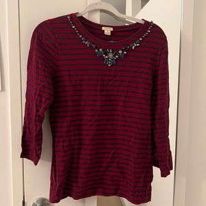 Jcrew shirt with built in necklace